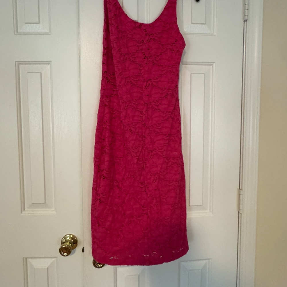 NWT Neiman Marcus Velvet Magenta Cocktail Dress - Picture 4 of 5